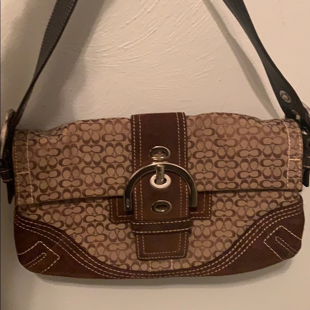 Coach Brown Signature Small Handbag
